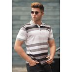 Madmext 5279 Gri Polo Yaka Erkek Tişört