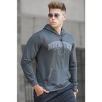 Madmext 5289 Füme Kapüşonlu Erkek Sweatshirt