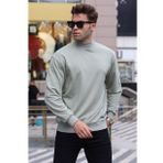 Madmext 5301 Mint Yeşili Balıkçı Yaka Sweatshirt