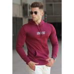 Madmext 5305 Bordo Baskılı Erkek Sweatshirt