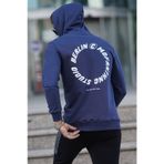 Madmext 5306 Lacivert Baskılı Erkek Sweatshirt
