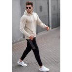 Madmext 5313 Bej Baskılı Erkek Sweatshirt