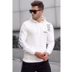 Madmext 5313 Ekru Baskılı Erkek Sweatshirt