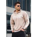 Madmext 5327 Bej Kapüşonlu Erkek Sweatshirt