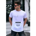 Madmext 5359 Baskılı Beyaz T-Shirt
