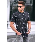 Madmext 5392 Baskılı Siyah Oversize T-shirt