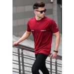 Madmext 5395 Erkek Baskılı Bordo T-shirt