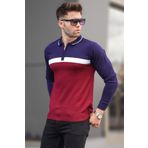 Madmext 5787 Bordo Fermuar Detay Erkek Triko Kazak