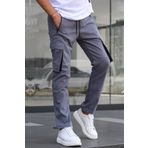 Madmext 5791 Füme Kargo Cep Erkek Jogger Pantolon