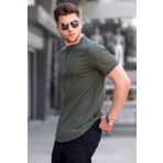 Madmext 5883 Antrasit Waffle Kumaş Basic Erkek T-shirt