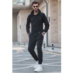 Madmext 5908 Siyah Kapüşonlu Basic Eşofman Takımı
