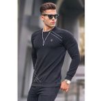 Madmext 5965 Erkek Siyah Basic Bisiklet Yaka Triko Kazak