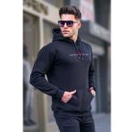 Madmext 6002 Erkek Siyah Basic Kapüşonlu Sweatshirt