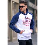 Madmext 6011 Karmelanj Erkek Nakışlı Kapüşonlu Sweatshirt