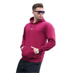Madmext 6017 Kapüşonlu Baskılı Bordo Erkek Sweatshirt