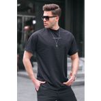 Madmext 6060 Siyah Likralı Basic Erkek T-shirt