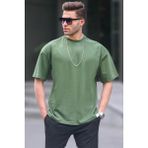 Madmext 6066 Haki Oversize Erkek T-shirt