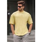 Madmext 6066 Sarı Oversize Erkek T-shirt