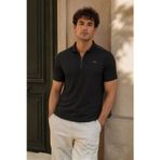 Madmext 6076 Siyah Basic Fermuarlı Polo Erkek T-shirt
