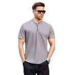 Madmext 6086 Füme Fermuar Yaka Erkek T-shirt