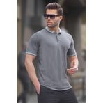 Madmext 6105 Polo Yaka Füme Regular Fit Erkek T-shirt
