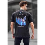 Madmext 6121 Siyah Sırt Baskılı Regular fit Erkek T-shirt