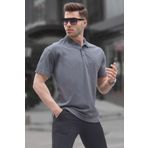 Madmext 6126 Füme Polo Yaka Basic Erkek T-shirt