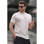 Madmext 6131 Ekru Regular Fit Basic Erkek T-shirt