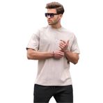 Madmext 6175 Taş Rengi Bisiklet Yaka Erkek T-shirt