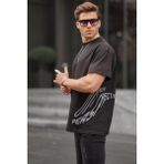 Madmext 6178 Siyah Desenli Erkek T-shirt