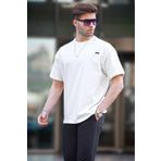 Madmext 6196 Ekru Oversize Erkek T-shirt