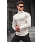 Madmext 6306 Kemik Rengi Balıkçı Yaka Erkek Triko Kazak