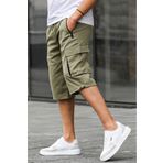 Madmext 6332 Mint Yeşili Kargo Cep Erkek Gabardin Kapri Şort