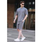 Madmext 6377 Füme Basic Erkek Şort Takımı