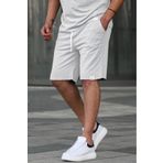 Madmext 6501 Ekru Regular Fit Çift Cepli Basic Erkek Şort