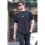 Madmext 7010 Siyah Basic Oversize Erkek T-shirt