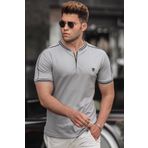 Madmext 9281 Gri Polo Yaka Erkek T-shirt