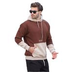 Madmext Acı Kahverengi Kapüşonlu Baskılı Cep Detaylı Erkek Sweatshirt 7083,Acı Kahverengi M