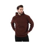 Madmext Acı Kahverengi Kapüşonlu Cep Detaylı Polar Erkek Sweatshirt 7093,Acı Kahverengi L