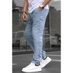 Madmext Açık Mavi Müslin Kumaş Erkek Basic Pantolon 6507
