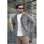 Madmext Antrasit Cepli Basic Erkek Polar Gömlek E6764 - 2XL