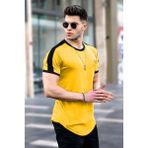 Madmext Baskılı Sarı Erkek Tişört 4472 - XL