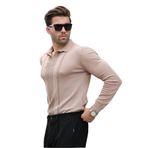 Madmext Bej Polo Yaka Çizgili Erkek Triko Kazak 7265,Bej M