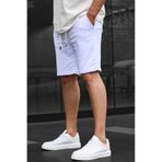 Madmext Beyaz Basic Erkek Şort 6505,Beyaz S