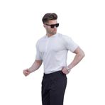 Madmext Beyaz Erkek Polo Yaka Düz Tişört 6878,Beyaz XL