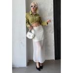 Madmext Beyaz Şifon Kadın Etek MG2340 - XS
