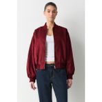 Madmext Bordo Astarlı Kadın Bomber Ceket MG2545