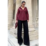 Madmext Bordo Basic Kadın Gömlek Mg2355