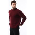 Madmext Bordo Bisiklet Yaka Overfit Erkek Triko Kazak E7402