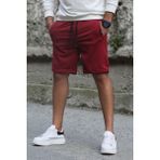 Madmext Bordo Erkek Regular Fit Şort 4842 %85 Pamuk %15 Polyester Desenli Rahat Kesim - XL